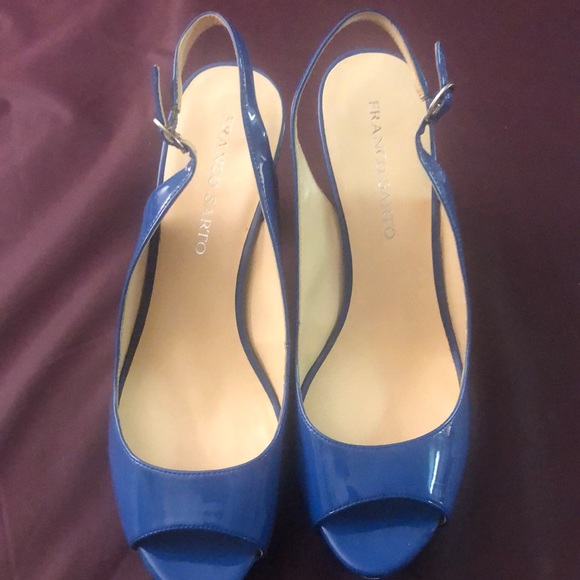 Franco Sarto- Blue Heels Size 10 - Picture 3 of 6